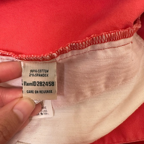 L.L. Bean Cotton A-Line Pink/Coral Skirt. - Picture 6 of 8